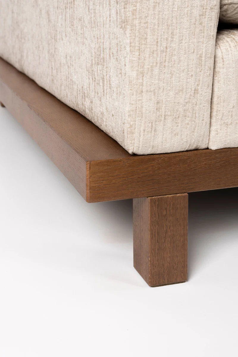 Zuiver Sofa Blossom 3-Sitzer – Sand, Stoff, 101 × 230 × 80 cm