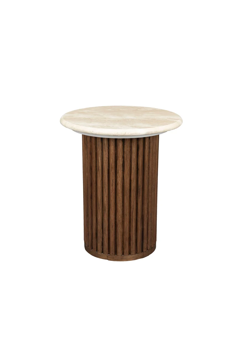 Dutchbone Beistelltisch Arda – Braun, Holz, 35 × 35 × 40 cm