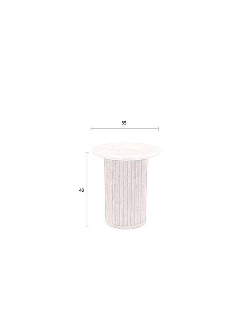 Dutchbone Beistelltisch Arda – Braun, Holz, 35 × 35 × 40 cm