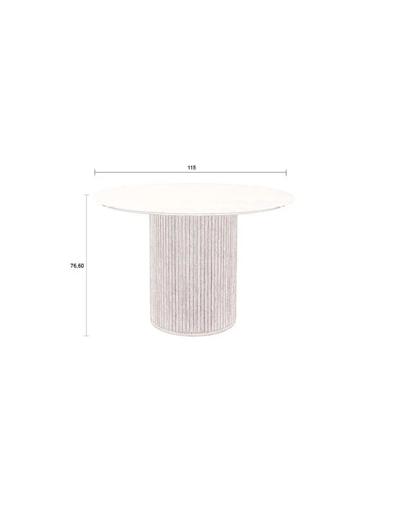 Dutchbone Esstisch Arda – Braun, Holz, 115 × 115 × 76,6 cm