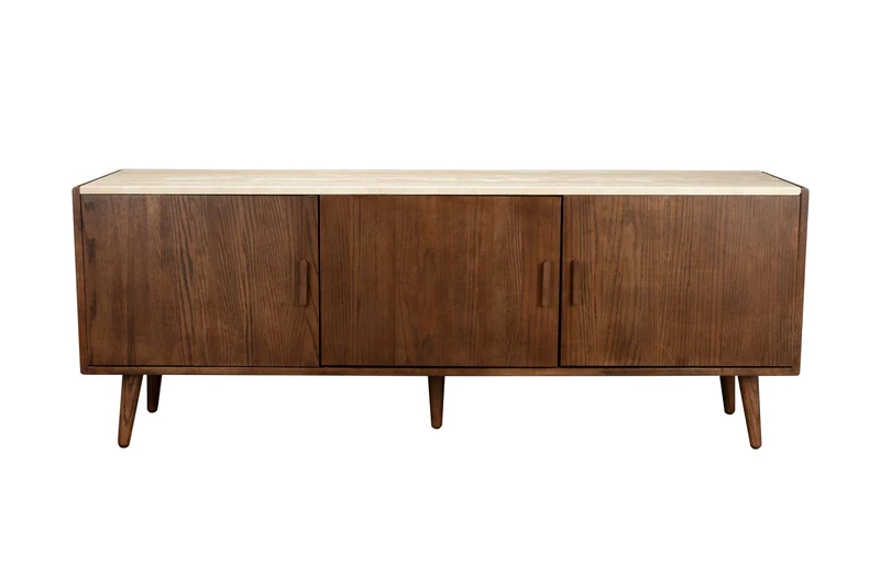 Dutchbone Sideboard Arda – Beige, Holz, 40 × 160 × 60 cm