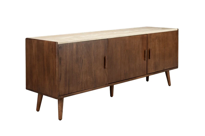 Dutchbone Sideboard Arda – Beige, Holz, 40 × 160 × 60 cm