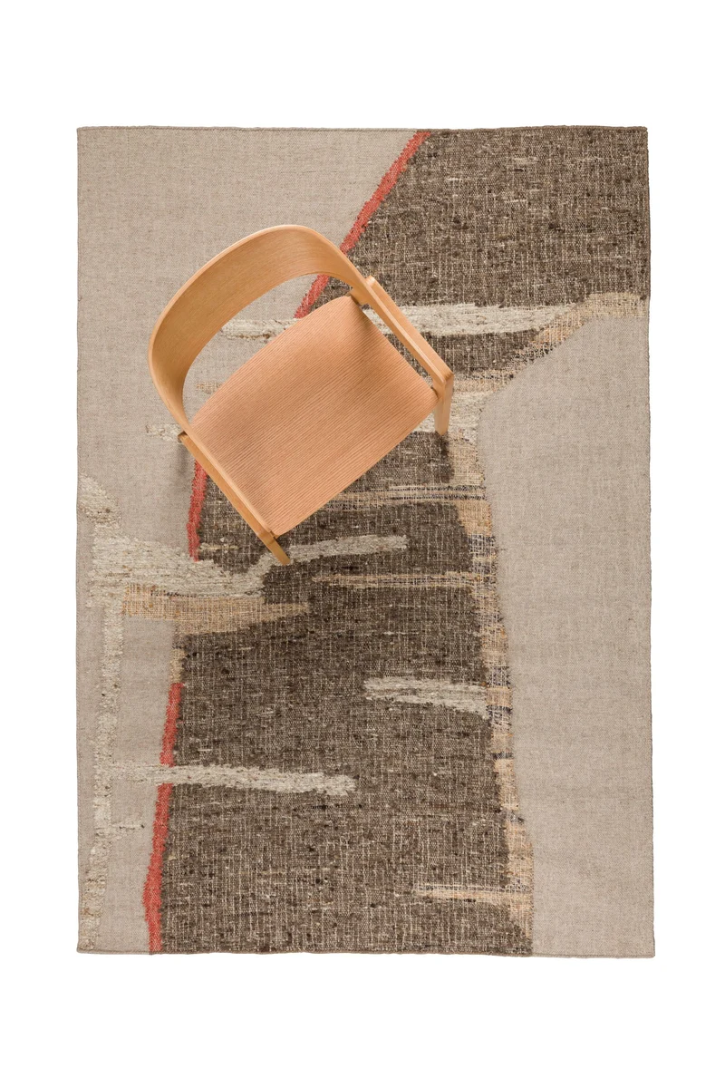 Dutchbone Teppich Briton 160 × 230 cm – Beige, Wolle