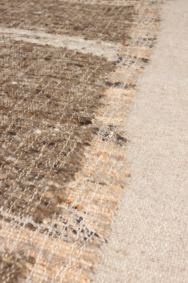 Dutchbone Teppich Briton 160 × 230 cm – Beige, Wolle