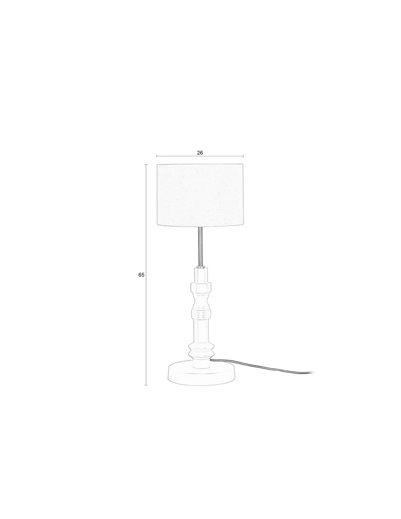 Zuiver Tischleuchte Totem – Beige, Aluminium, 26 × 26 × 65 cm