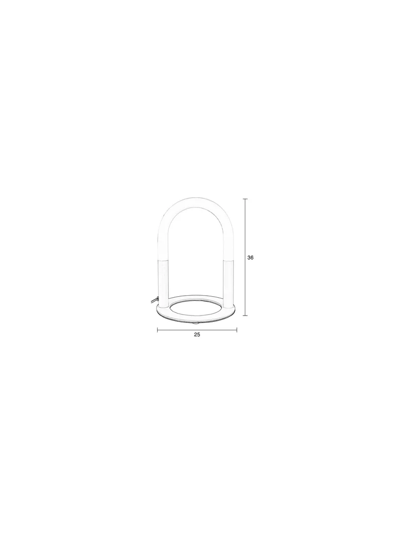 Zuiver Tischleuchte Arch – Beige, Eisen, 25 × 25 × 36 cm