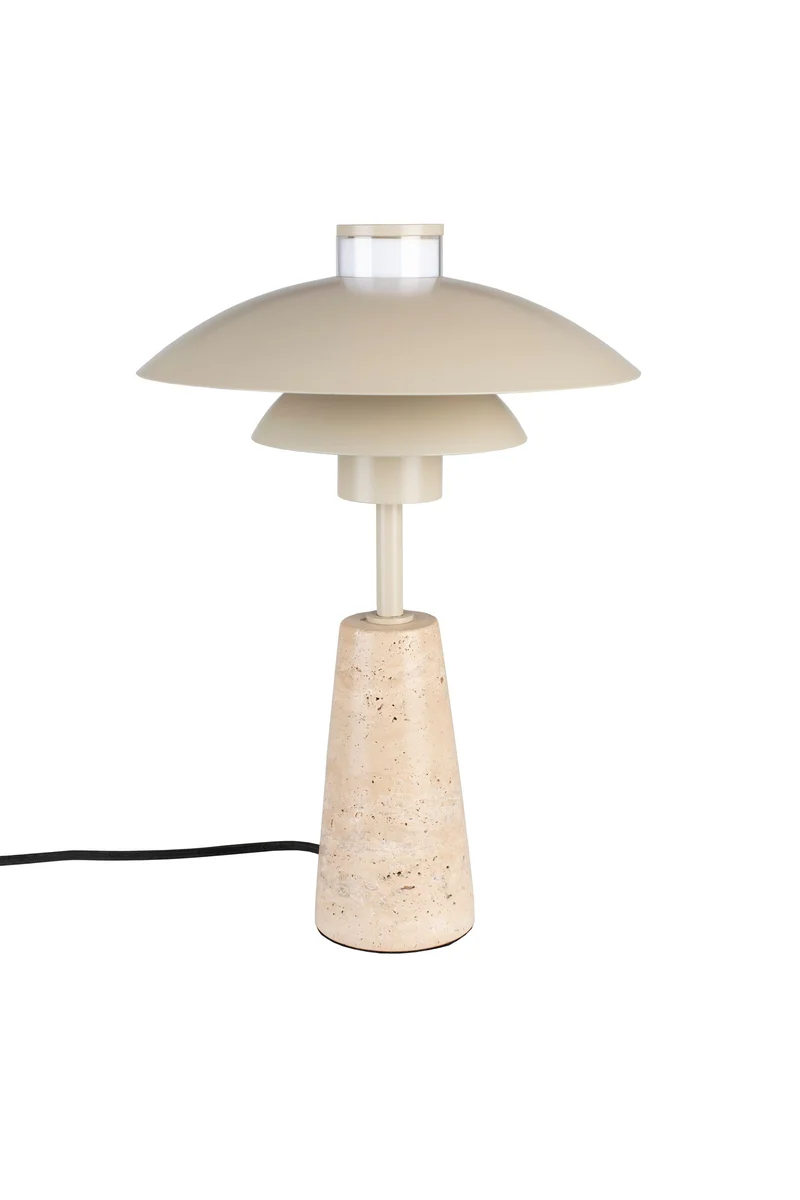 Zuiver Tischleuchte Cole – Beige, Travertin, 26 × 26 × 37 cm