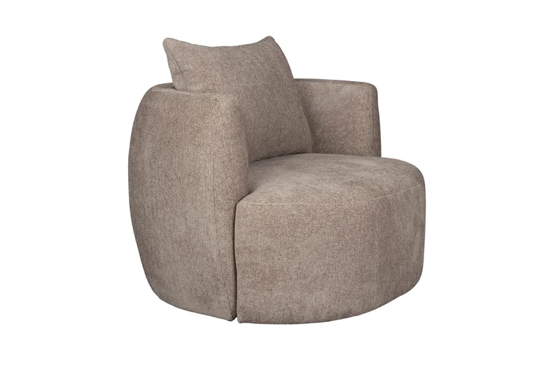 Dutchbone Loungesessel Rocca – Cappuccino, Stoff, 92 × 107 × 83 cm