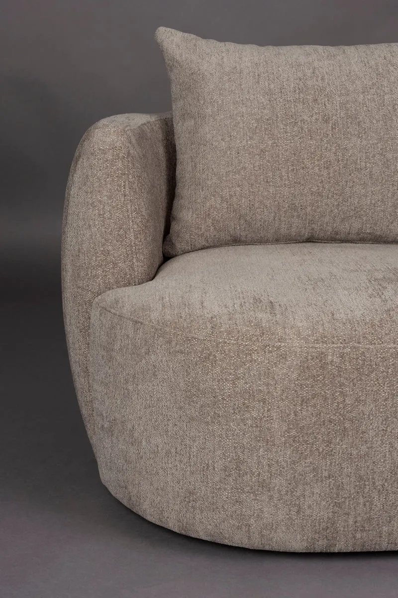 Dutchbone Loungesessel Rocca – Cappuccino, Stoff, 92 × 107 × 83 cm