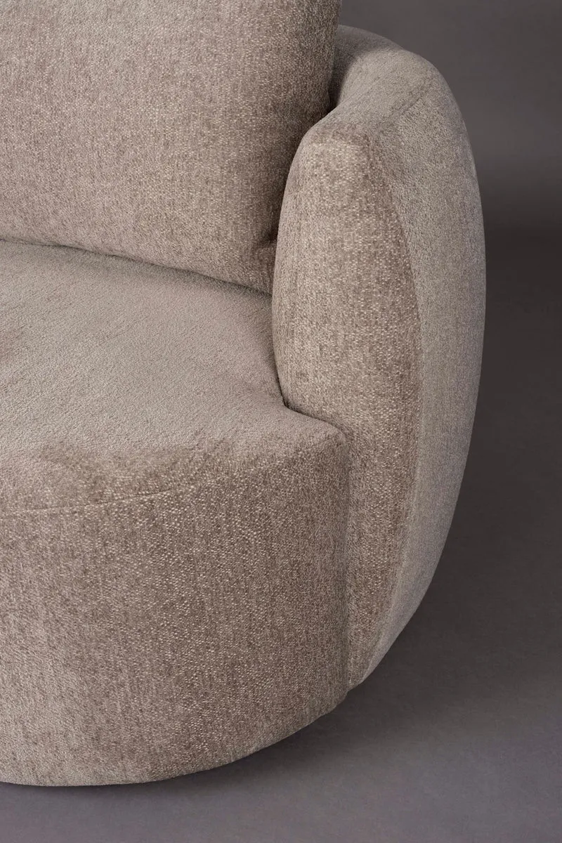 Dutchbone Loungesessel Rocca – Cappuccino, Stoff, 92 × 107 × 83 cm