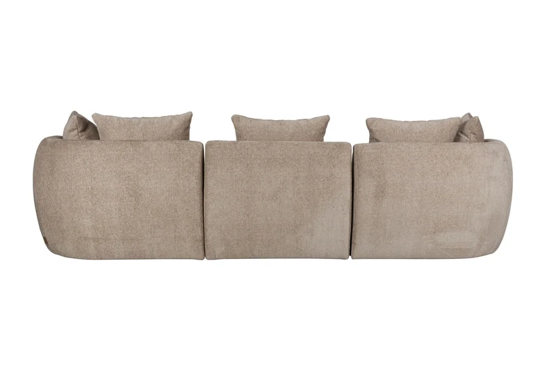 Dutchbone Sofa Rocca 4,5-Sitzer – Cappuccino, Stoff, 92 × 250 × 83 cm