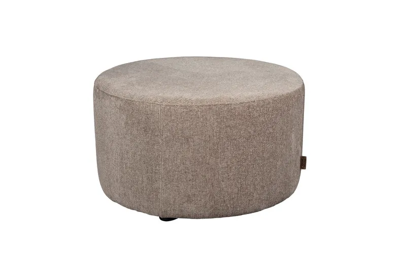 Dutchbone Pouf Rocca – Cappuccino, Stoff, 70 × 70 × 40 cm