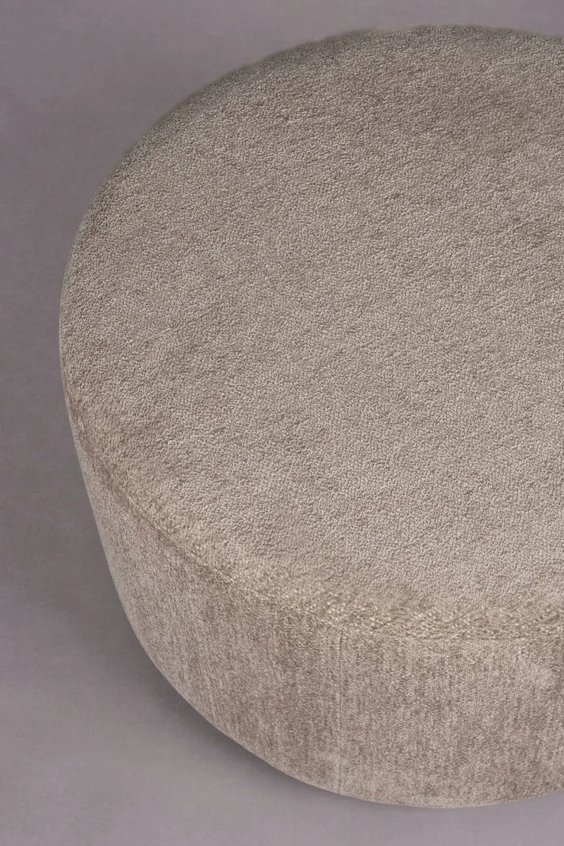 Dutchbone Pouf Rocca – Cappuccino, Stoff, 70 × 70 × 40 cm