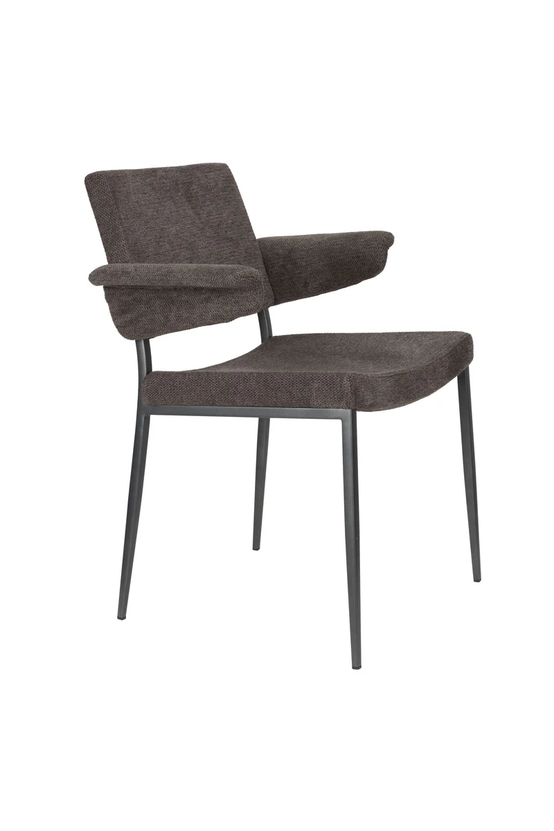 Dutchbone Sessel Portland – Grau, Polyester, 57,5 × 49,5 × 81,5 cm, 2er-Set