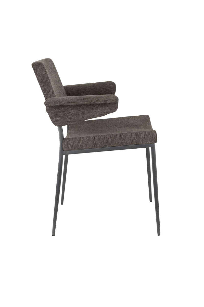Dutchbone Sessel Portland – Grau, Polyester, 57,5 × 49,5 × 81,5 cm, 2er-Set
