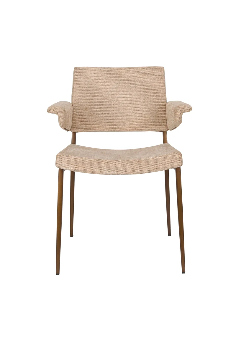 Dutchbone Sessel Portland – Beige, Polyester, 57,5 × 59,5 × 81,5 cm, 2er-Set