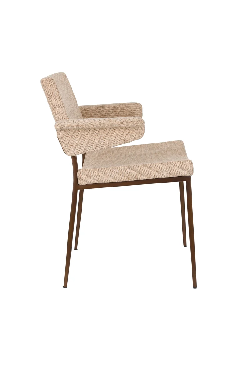 Dutchbone Sessel Portland – Beige, Polyester, 57,5 × 59,5 × 81,5 cm, 2er-Set