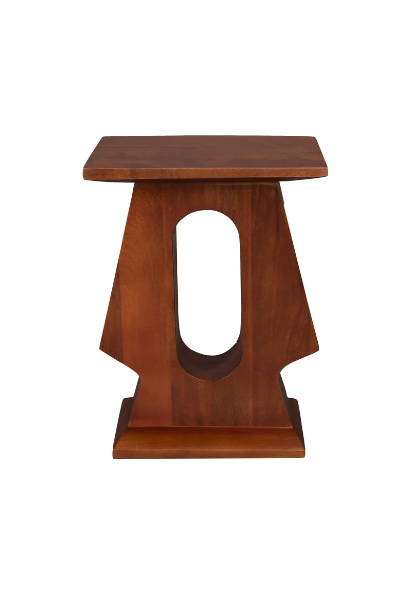 Dutchbone Beistelltisch Pilaster – Braun, Mangoholz, 35 × 25 × 48 cm