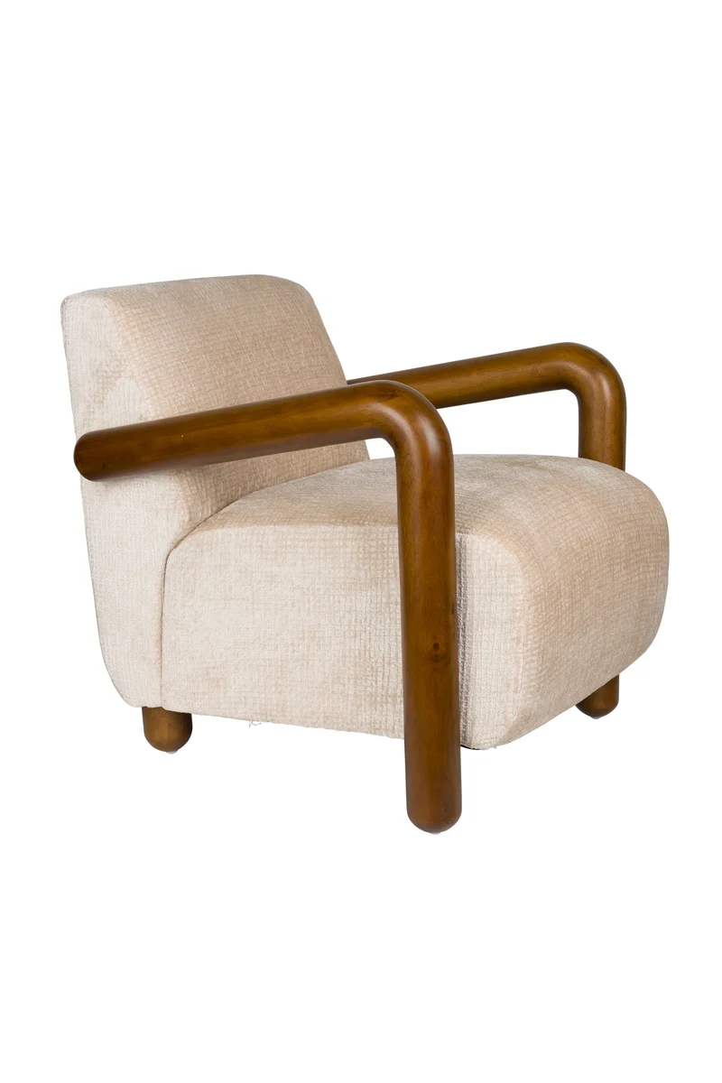 Dutchbone Loungesessel Robinson – Beige, Polyester, 84 × 72,5 × 76 cm
