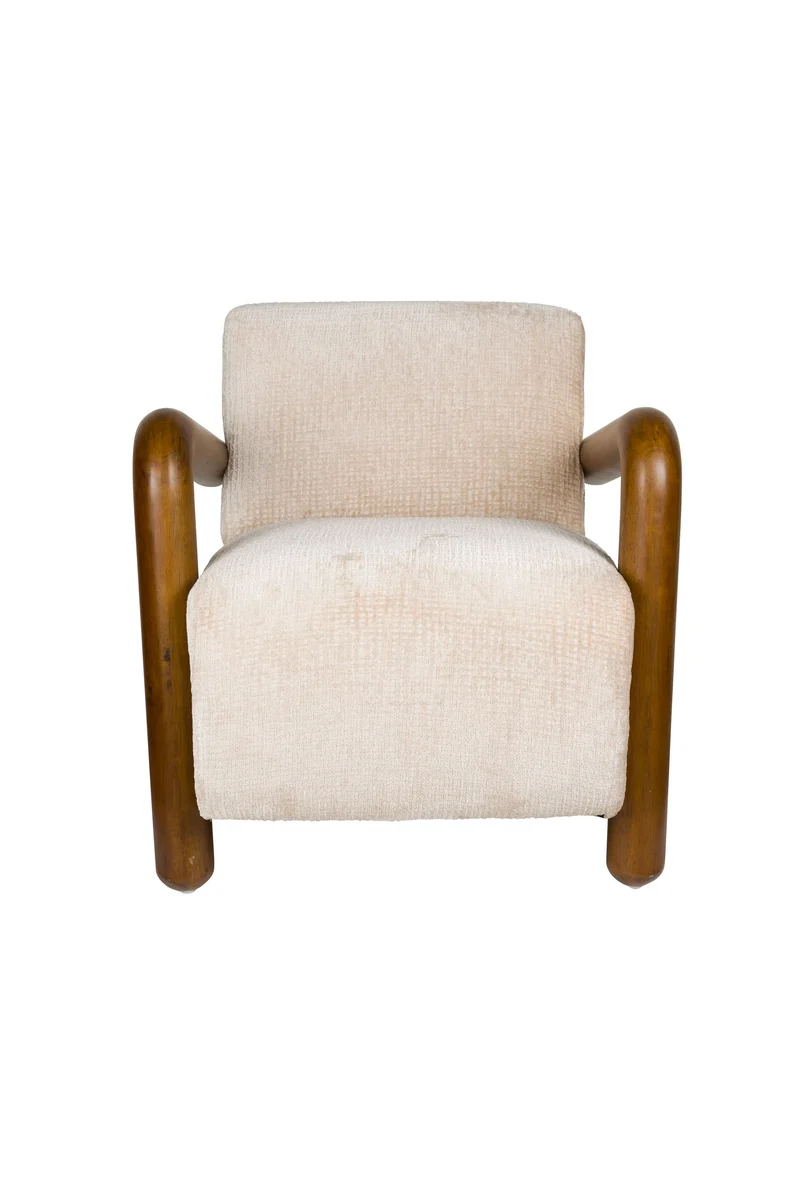 Dutchbone Loungesessel Robinson – Beige, Polyester, 84 × 72,5 × 76 cm