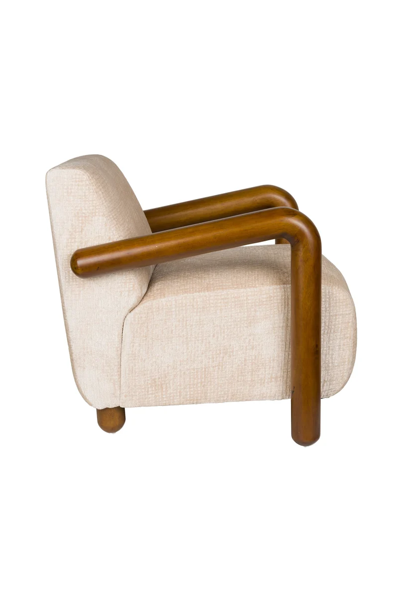 Dutchbone Loungesessel Robinson – Beige, Polyester, 84 × 72,5 × 76 cm