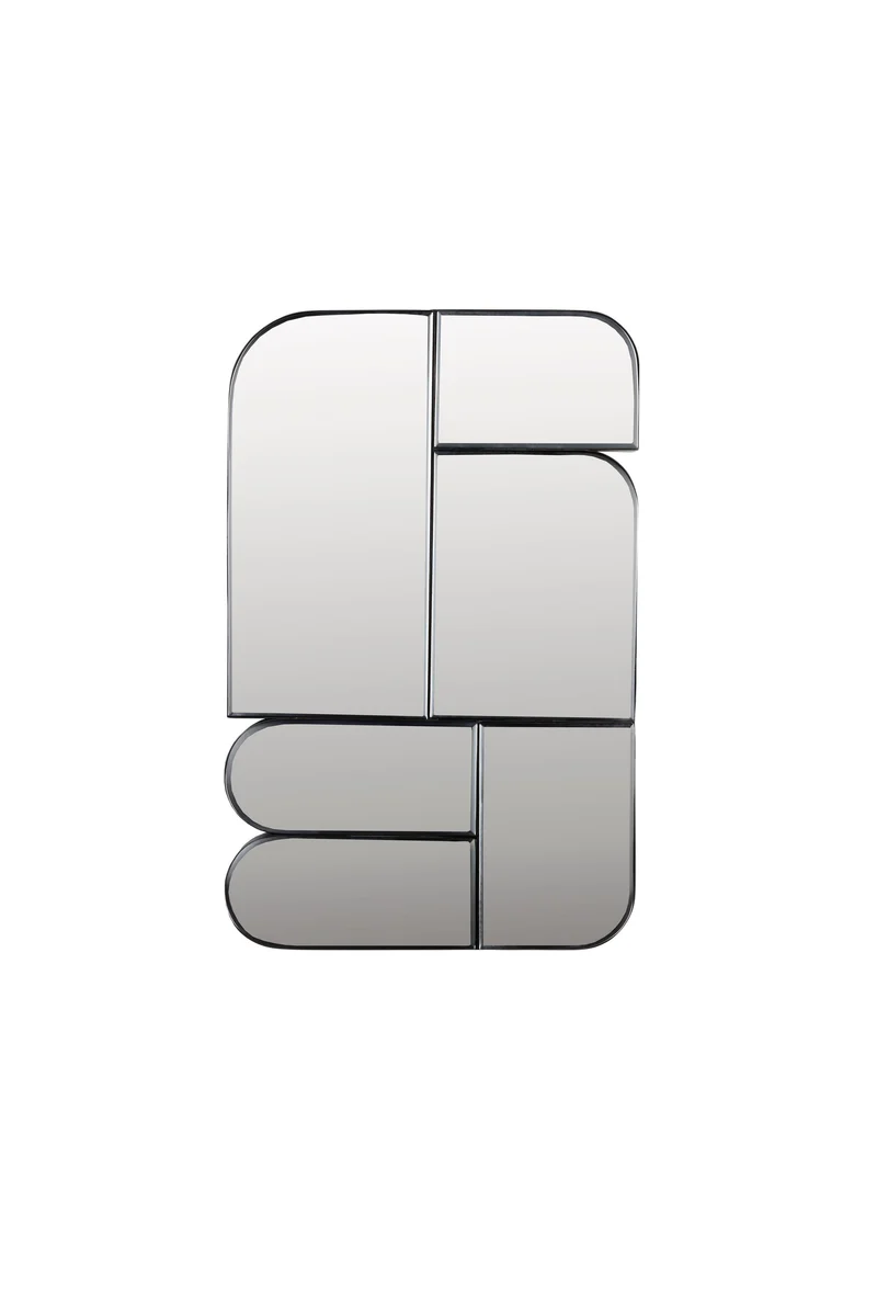 Zuiver Spiegel Glamour – Dunkelbraun, Eisen, 70 × 45 × 5 cm