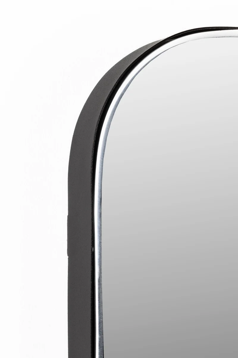 Zuiver Spiegel Glamour – Dunkelbraun, Eisen, 70 × 45 × 5 cm