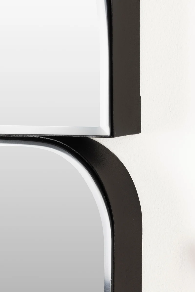 Zuiver Spiegel Glamour – Dunkelbraun, Eisen, 70 × 45 × 5 cm