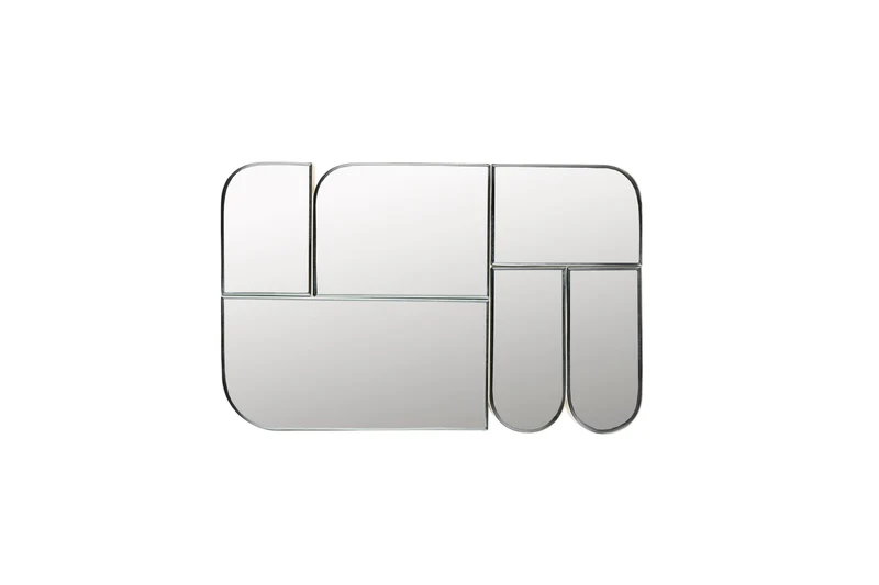 Zuiver Spiegel Glamour – Beige, Eisen, 70 × 45 × 5 cm