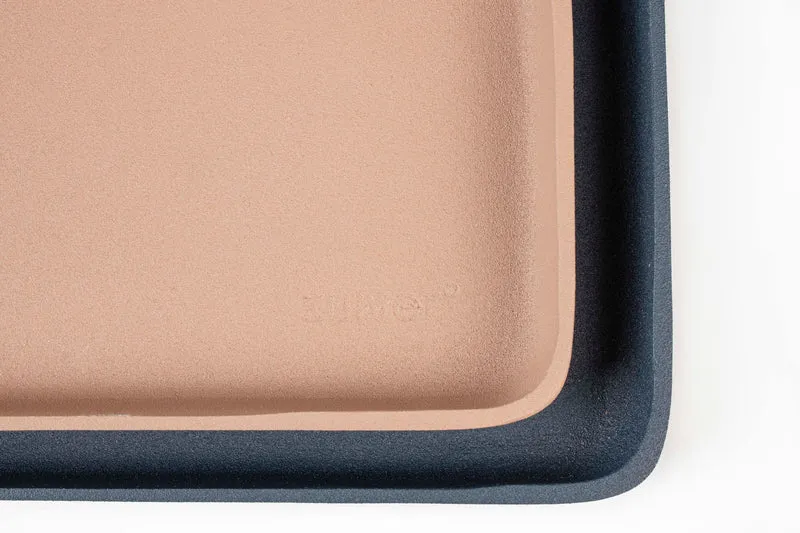 Zuiver Tablett Rebel Set Of 2 Blue – Pink, Aluminium, 39,5 × 15,5 × 2,5 cm