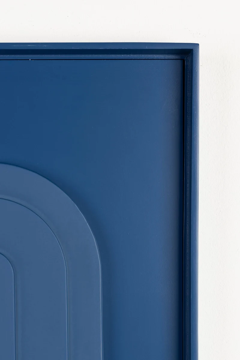Zuiver Wanddekoration August Navy – Blau, 64 × 52 × 4 cm