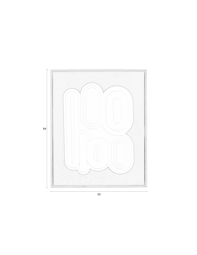 Zuiver Wanddekoration August Navy – Blau, 64 × 52 × 4 cm