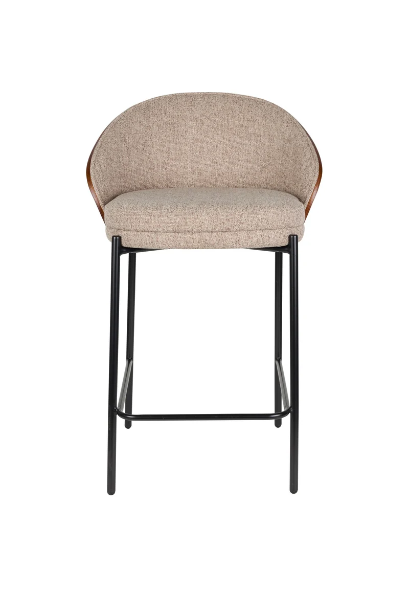 Dutchbone Tresenstuhl Rodin – Beige, Polyester, 50 × 53 × 87 cm, 2er-Set