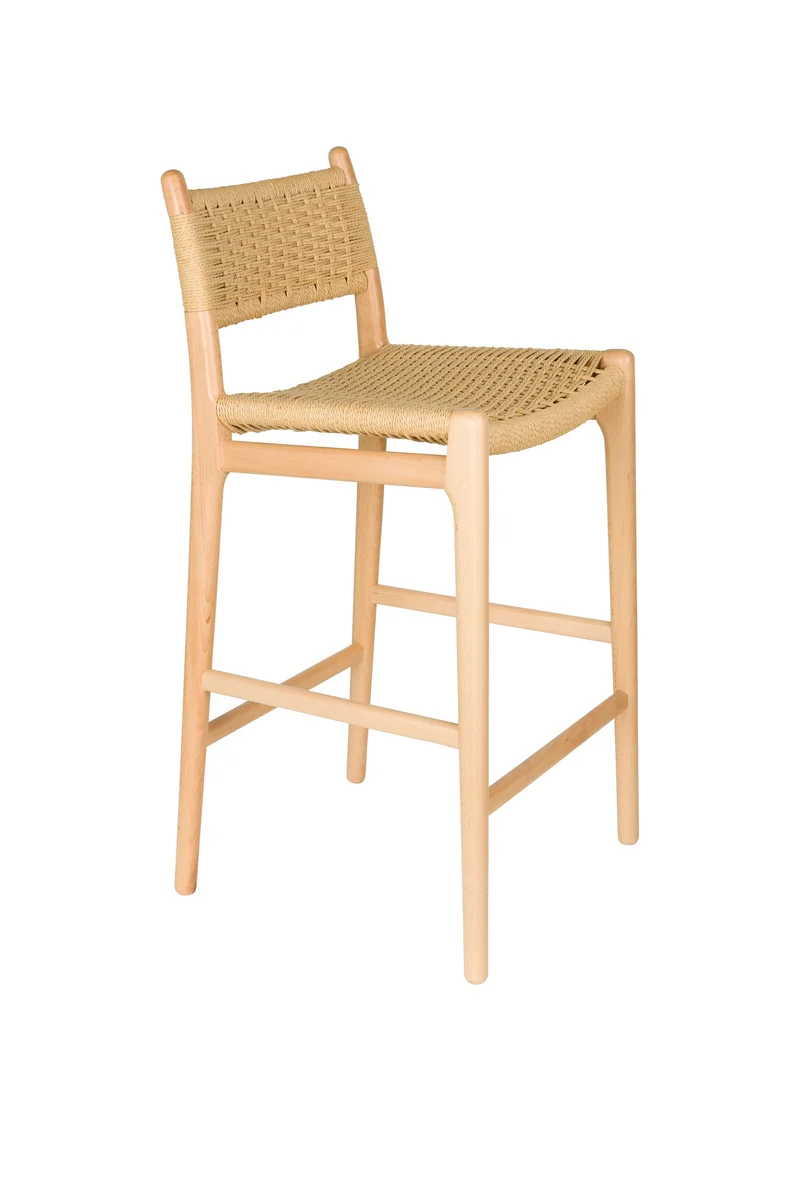 Dutchbone Tresenhocker Cecile – Natur, Holz, 47 × 48 × 95,5 cm