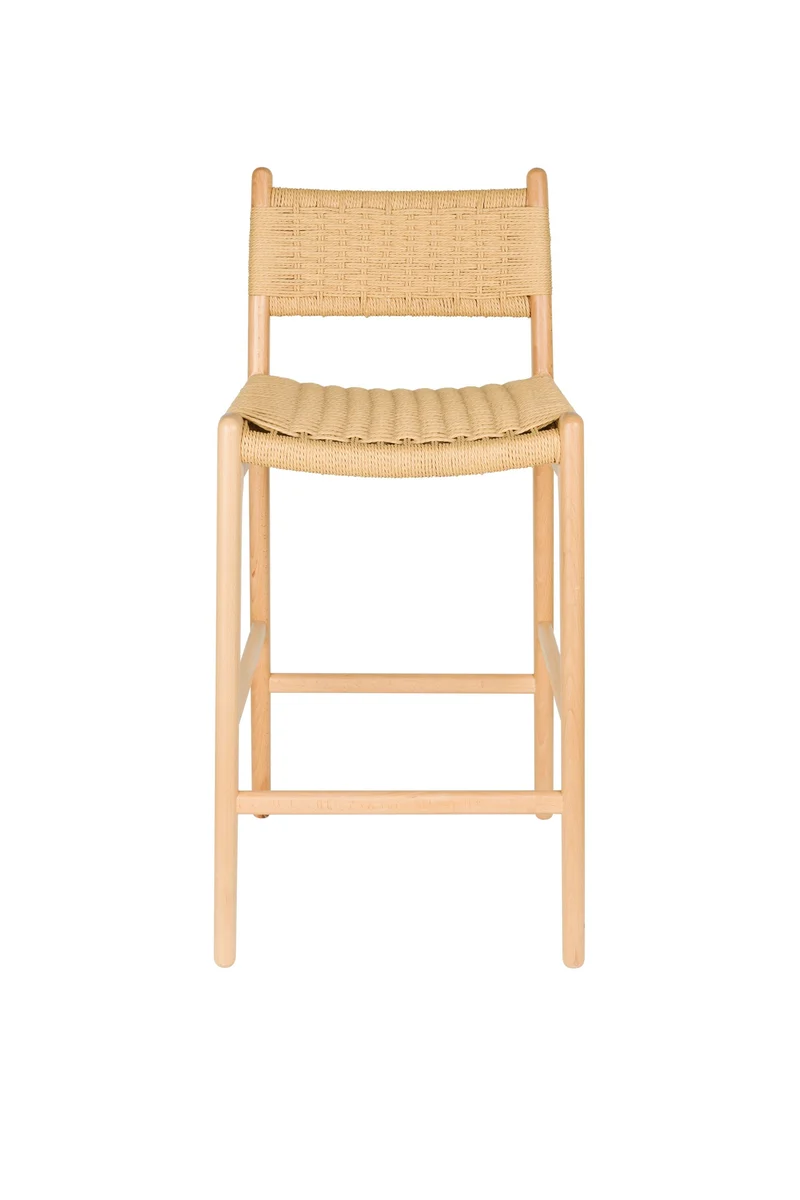 Dutchbone Tresenhocker Cecile – Natur, Holz, 47 × 48 × 95,5 cm