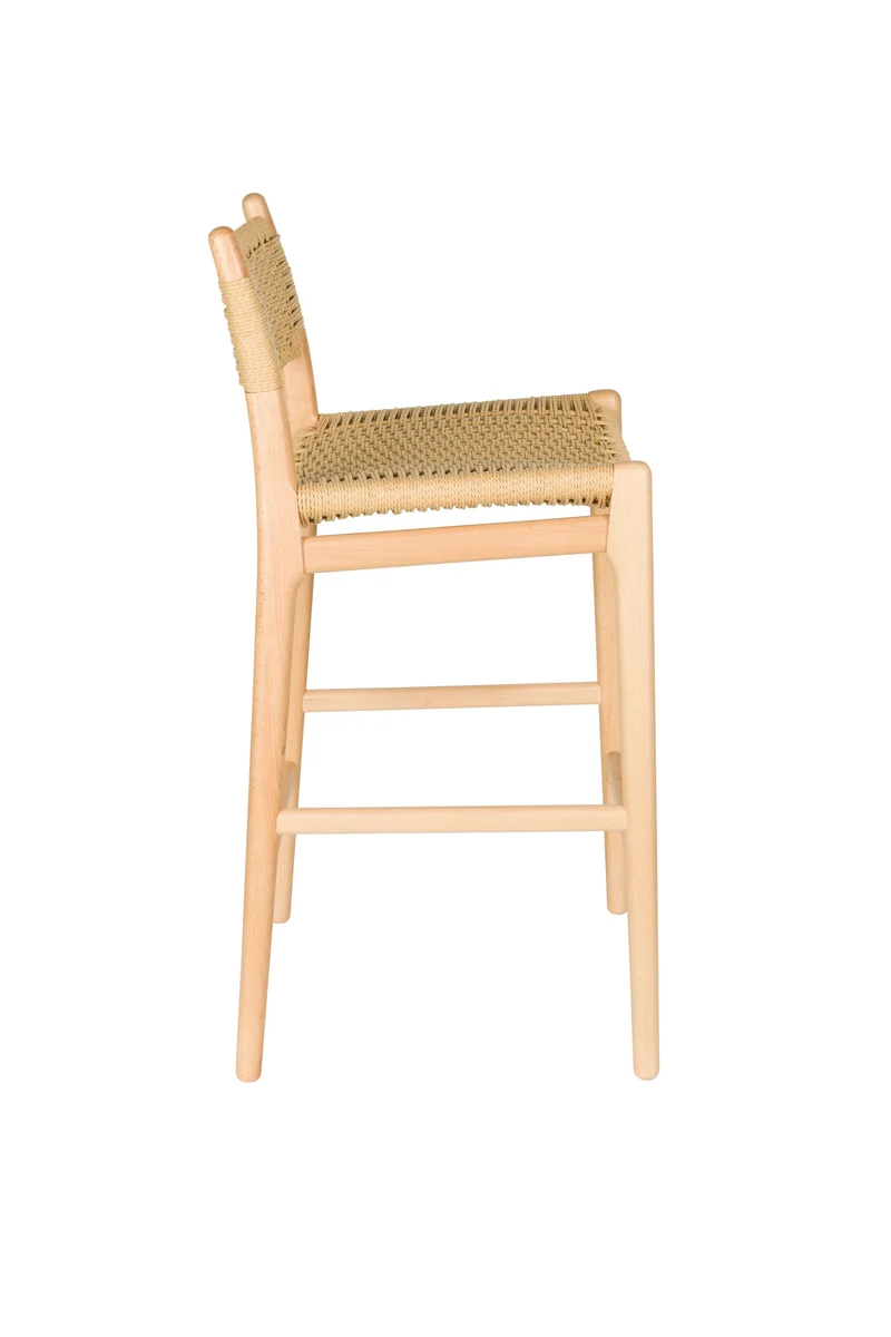 Dutchbone Tresenhocker Cecile – Natur, Holz, 47 × 48 × 95,5 cm
