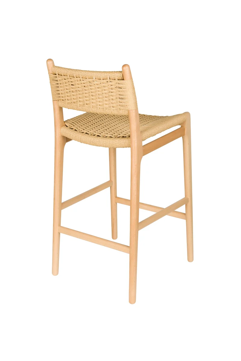 Dutchbone Tresenhocker Cecile – Natur, Holz, 47 × 48 × 95,5 cm