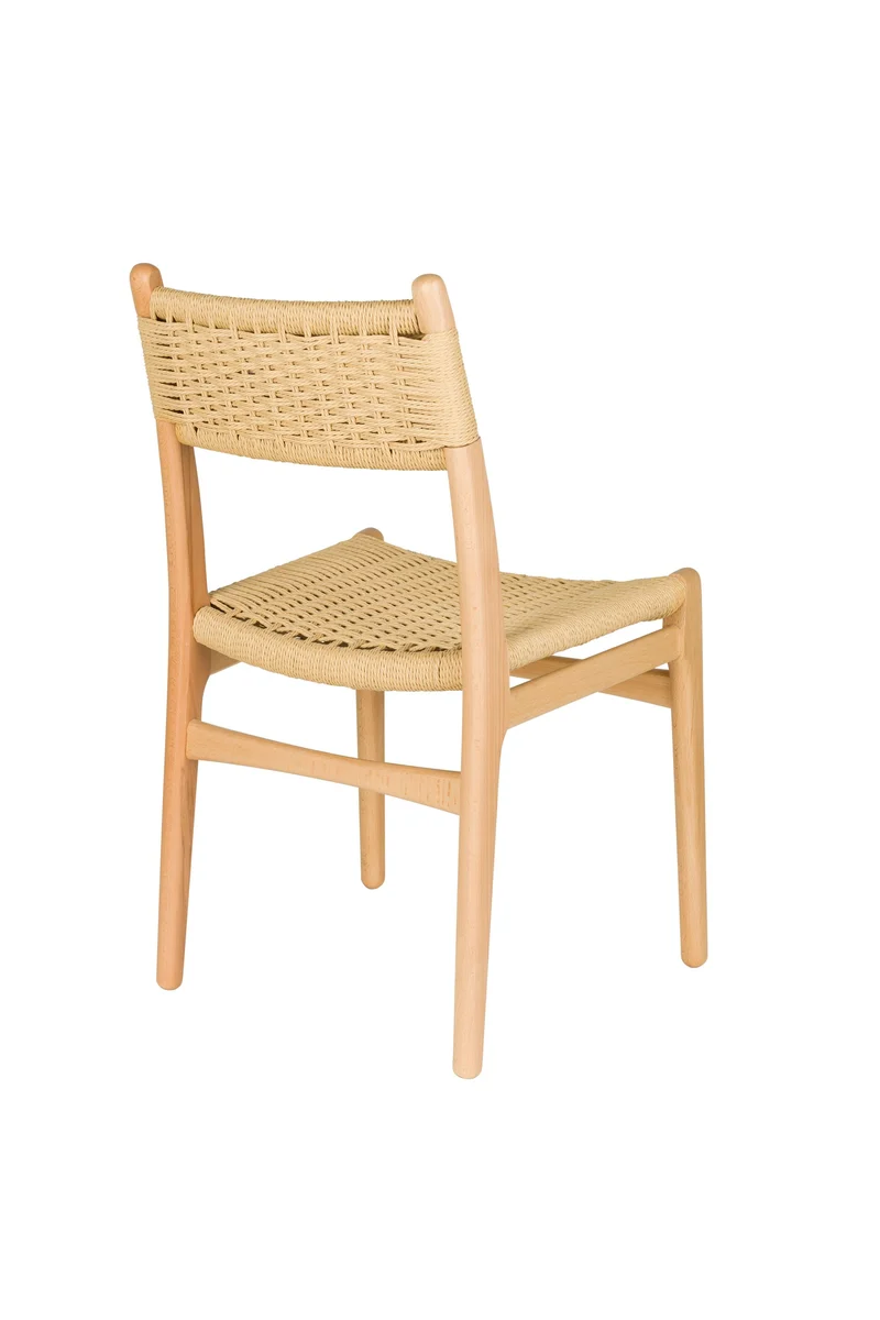 Dutchbone Stuhl Cecile – Natur, Holz, 47,5 × 50,5 × 81 cm, 2er-Set