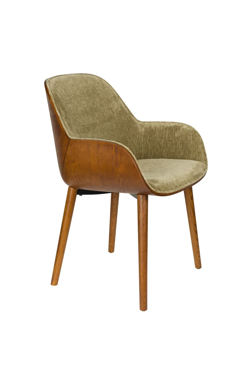 Dutchbone Sessel Taylor – Grün, Polyester, 56,5 × 59,5 × 83,5 cm