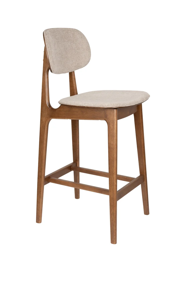 Dutchbone Tresenstuhl Marais – Beige, Polyester, 55,5 × 44,5 × 104 cm, 2er-Set