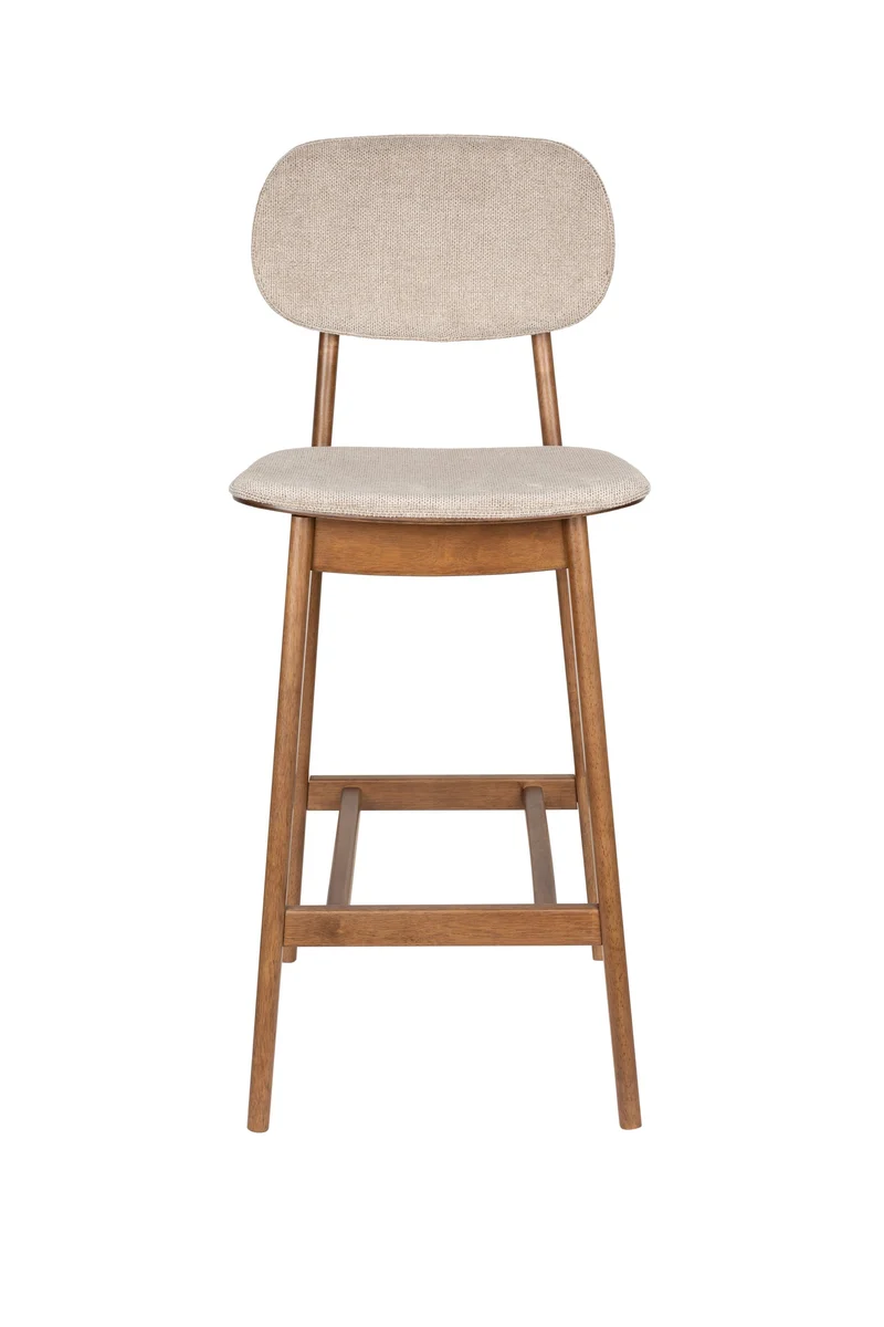 Dutchbone Tresenstuhl Marais – Beige, Polyester, 55,5 × 44,5 × 104 cm, 2er-Set