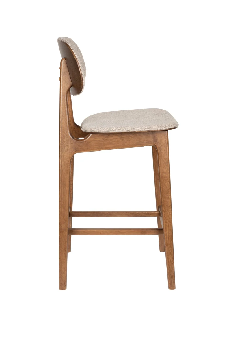 Dutchbone Tresenstuhl Marais – Beige, Polyester, 55,5 × 44,5 × 104 cm, 2er-Set