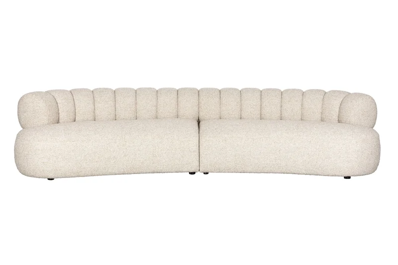 Dutchbone Sofa Duvane 4,5-Sitzer – Beige, Polyester, 114 × 310 × 68 cm