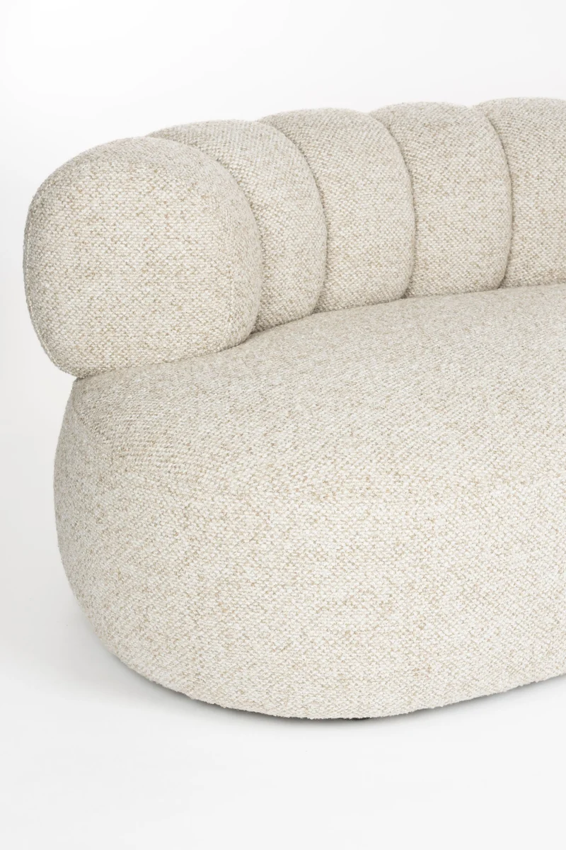 Dutchbone Sofa Duvane 4,5-Sitzer – Beige, Polyester, 114 × 310 × 68 cm