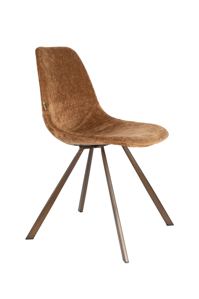 Dutchbone Stuhl Franky – Cognac, Stahl, 56 × 46 × 83 cm, 2er-Set
