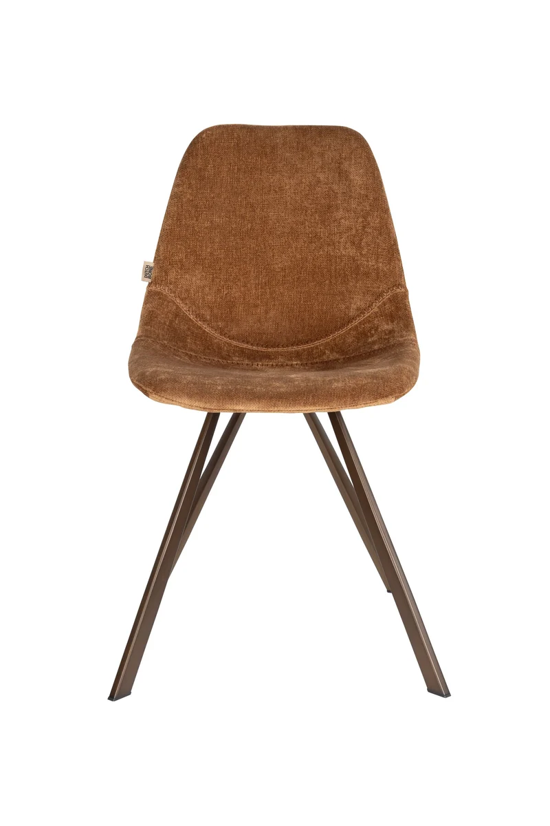 Dutchbone Stuhl Franky – Cognac, Stahl, 56 × 46 × 83 cm, 2er-Set