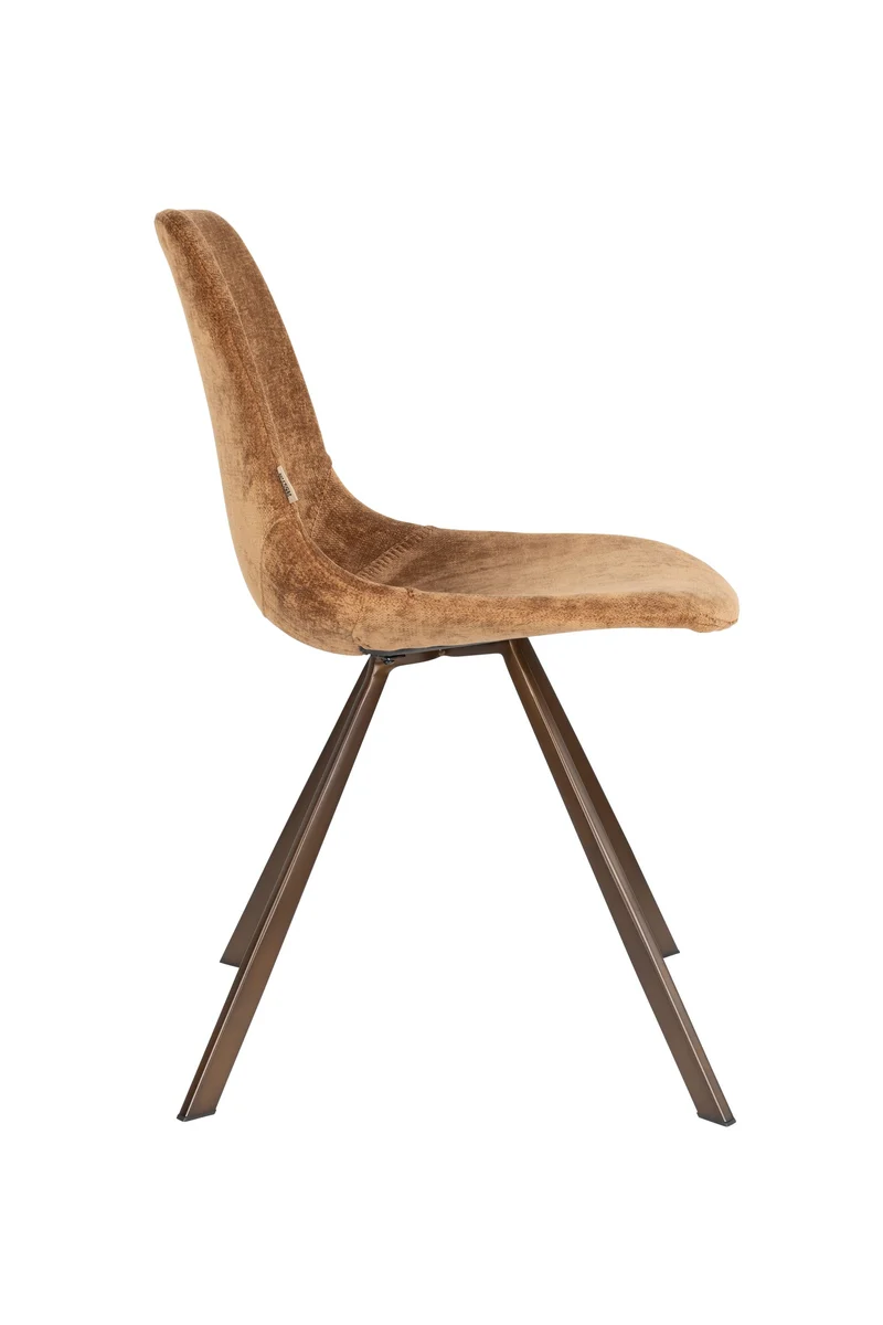 Dutchbone Stuhl Franky – Cognac, Stahl, 56 × 46 × 83 cm, 2er-Set