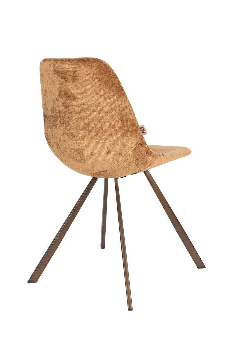 Dutchbone Stuhl Franky – Cognac, Stahl, 56 × 46 × 83 cm, 2er-Set