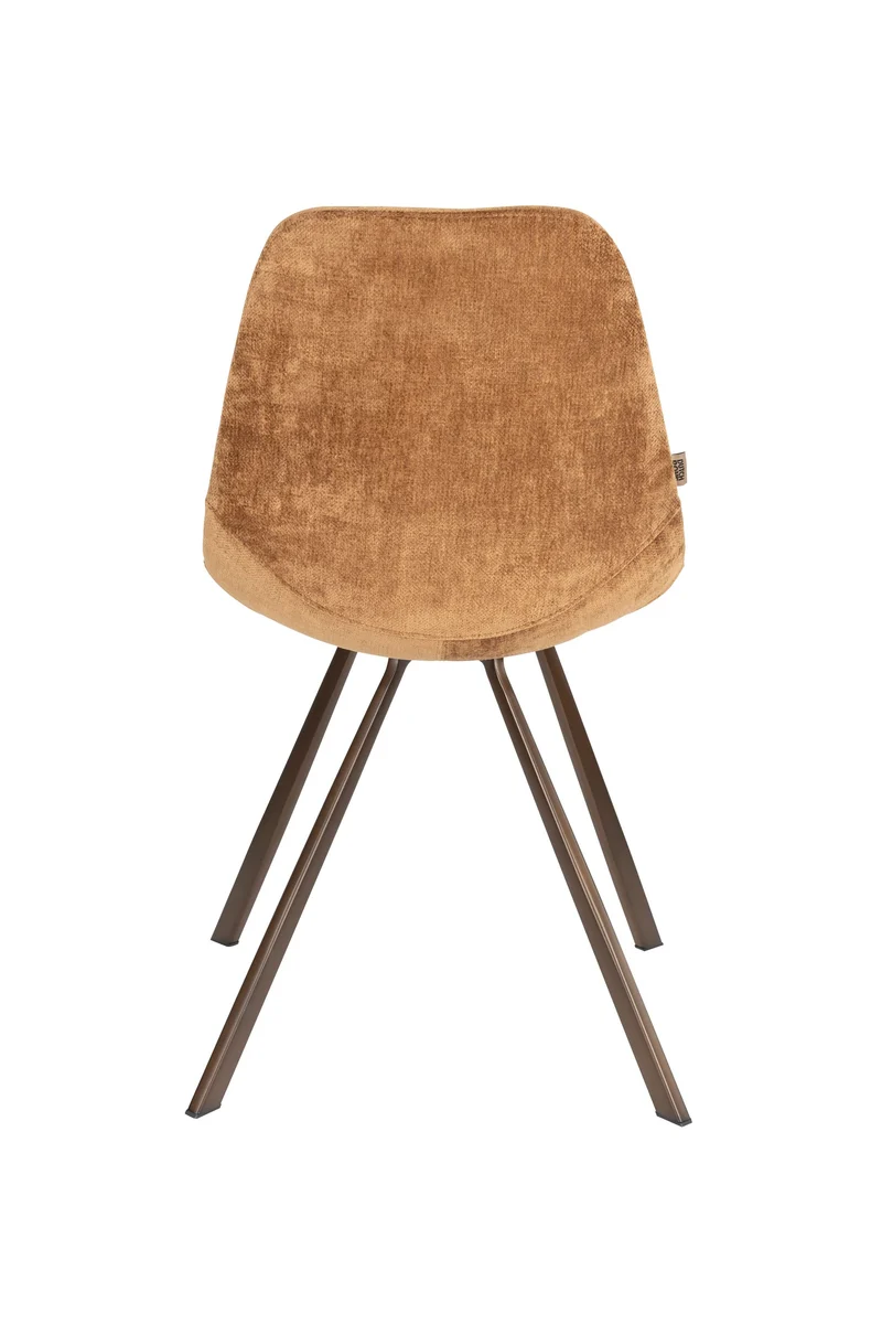 Dutchbone Stuhl Franky – Cognac, Stahl, 56 × 46 × 83 cm, 2er-Set