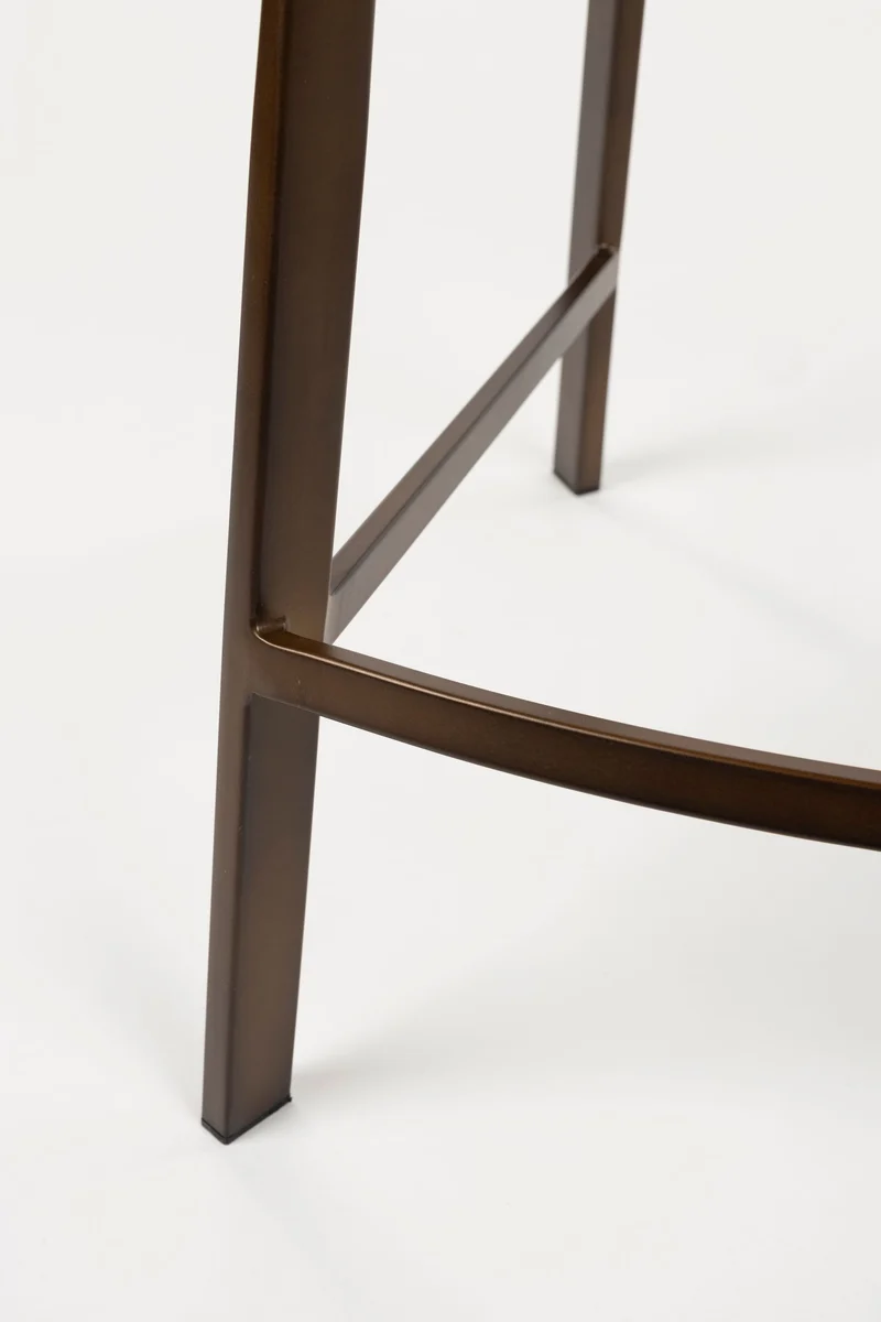 Dutchbone Barhocker Franky – Cognac, Polyester, 54 × 50 × 106 cm, 2er-Set